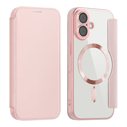 MagSafe Case for Apple iPhone 17, Techsuit, SmartMag Book, Pink