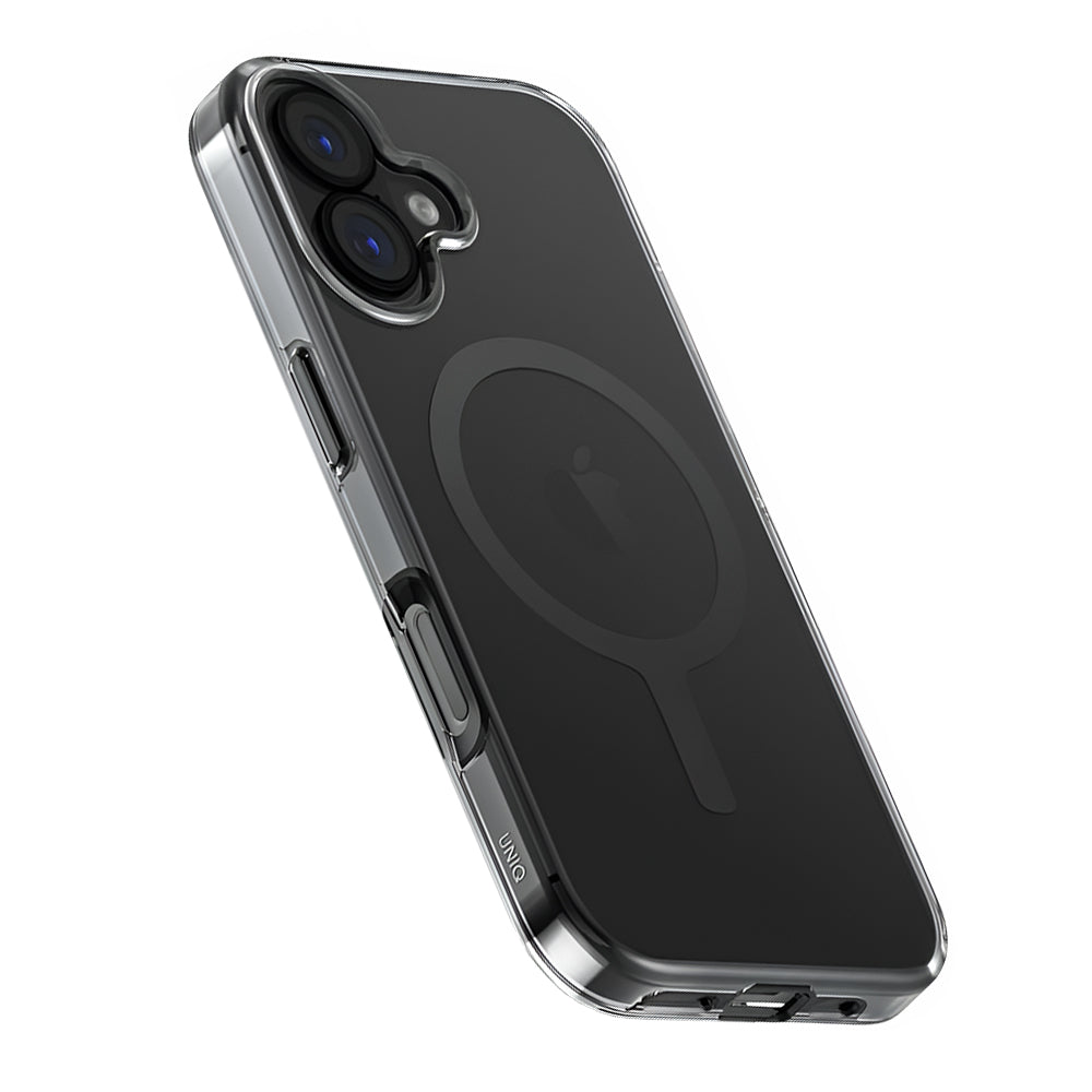 MagSafe-Hülle für Apple iPhone 17, UNIQ, Clario MagClick, Rauchgrau