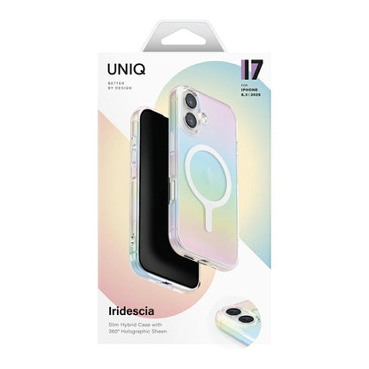 MagSafe Hülle für Apple iPhone 17, UNIQ, Iridescia MagClick, Mehrfarbig