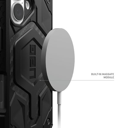 MagSafe Case for Apple iPhone 17, Urban Armor Gear, Monarch Pro Carbon, Black