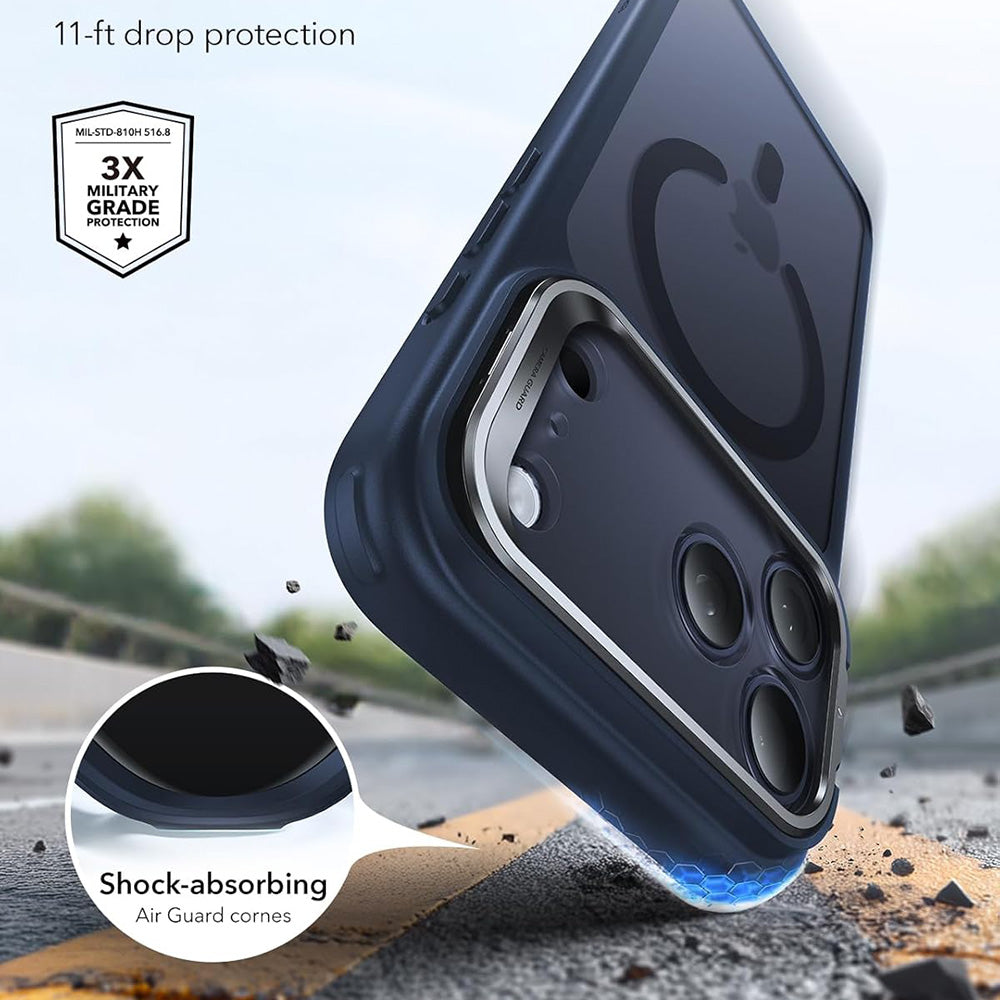 MagSafe-Hülle für Apple iPhone 18 Pro / 17 Pro, ESR, Classic Hybrid Kickstand, Satin Blau