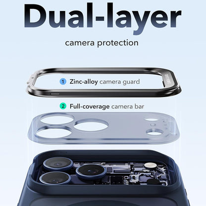 MagSafe-Hülle für Apple iPhone 18 Pro / 17 Pro, ESR, Classic Hybrid Kickstand, Satin Blau