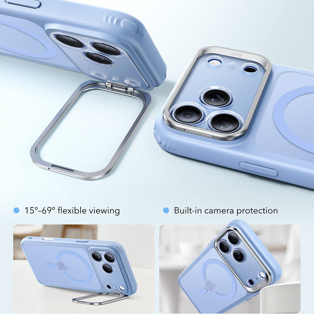 MagSafe-Hülle für Apple iPhone 18 Pro / 17 Pro, ESR, Classic Hybrid Kickstand, Satin Blau