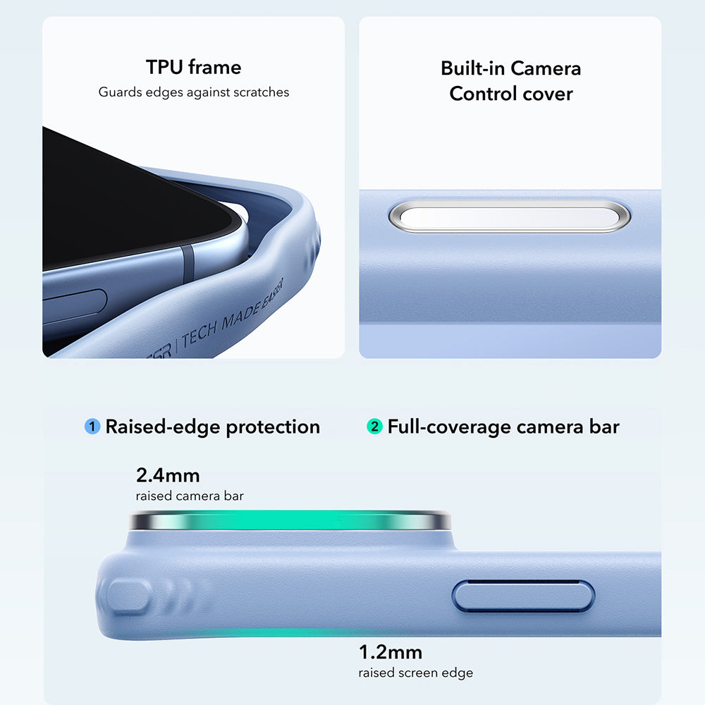 MagSafe-Hülle für Apple iPhone 18 Pro / 17 Pro, ESR, Classic Hybrid Kickstand, Satin Blau