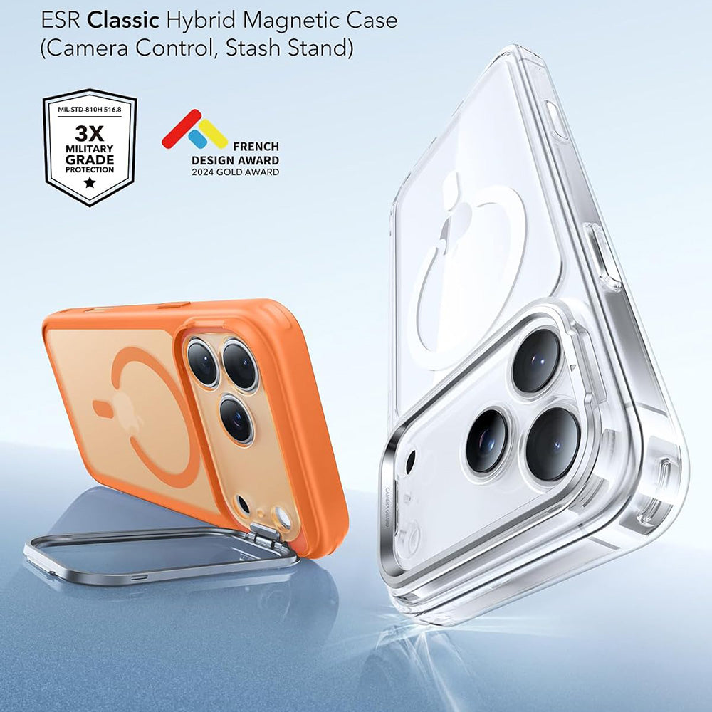 MagSafe-Hülle für Apple iPhone 18 Pro / 17 Pro, ESR, Classic Hybrid Kickstand, Satin Orange