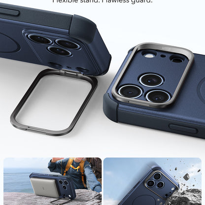MagSafe Case for Apple iPhone 18 Pro / 17 Pro, ESR, Cyber Armor Kickstand, Blue