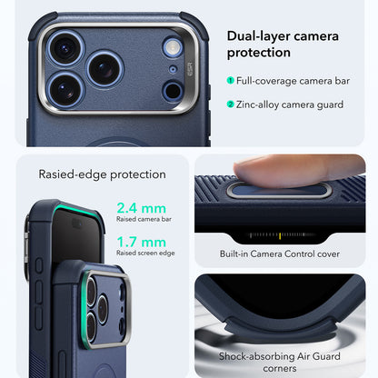 MagSafe Case for Apple iPhone 18 Pro / 17 Pro, ESR, Cyber Armor Kickstand, Blue
