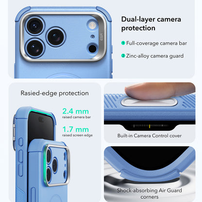 MagSafe Case for Apple iPhone 18 Pro / 17 Pro, ESR, Cyber Armor Kickstand, Blue