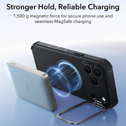 MagSafe-Hülle für Apple iPhone 18 Pro / 17 Pro, ESR, Cyber Armor Kickstand, Schwarz