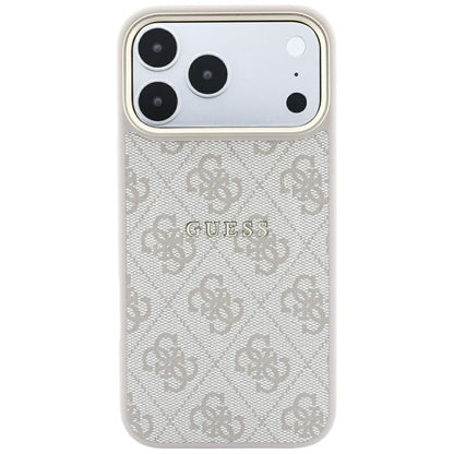 MagSafe-Hülle für Apple iPhone 18 Pro / 17 Pro, Guess, 4G Embossed Ring Classic Logo, Rosa