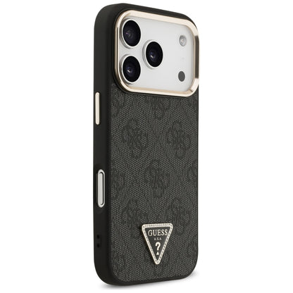 MagSafe-Hülle für Apple iPhone 18 Pro / 17 Pro, Guess, 4G Triangle Logo, Schwarz