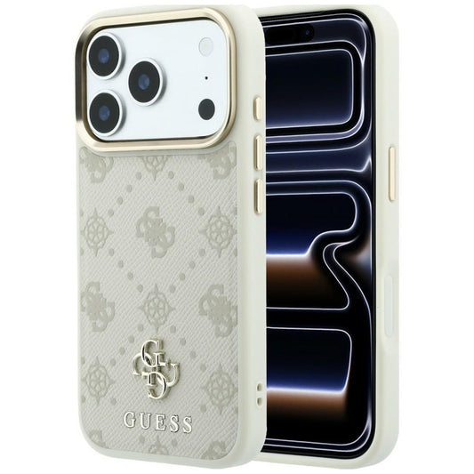 MagSafe-Hülle für Apple iPhone 18 Pro / 17 Pro, Guess, Peony 4G Small Logo, Beige