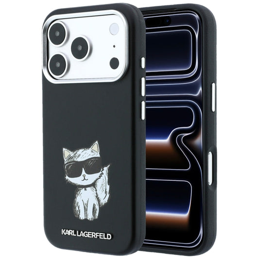 MagSafe-Hülle für Apple iPhone 18 Pro / 17 Pro, Karl Lagerfeld, Choupette Sketch, Schwarz