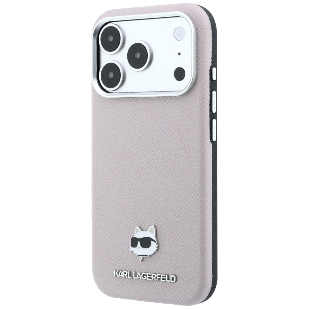 MagSafe-Hülle für Apple iPhone 18 Pro / 17 Pro, Karl Lagerfeld, Grained Choupette Head, Rosa
