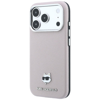 MagSafe-Hülle für Apple iPhone 18 Pro / 17 Pro, Karl Lagerfeld, Grained Choupette Head, Rosa