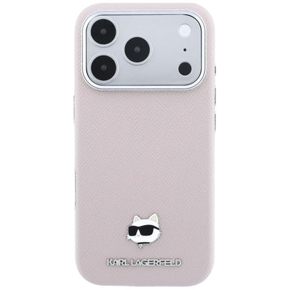 MagSafe-Hülle für Apple iPhone 18 Pro / 17 Pro, Karl Lagerfeld, Grained Choupette Head, Rosa