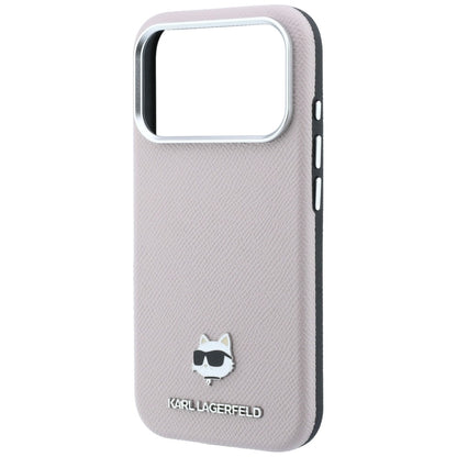 MagSafe-Hülle für Apple iPhone 18 Pro / 17 Pro, Karl Lagerfeld, Grained Choupette Head, Rosa