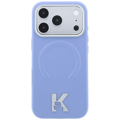 MagSafe-Hülle für Apple iPhone 18 Pro / 17 Pro, Karl Lagerfeld, Grained Embossed Ring, Blau