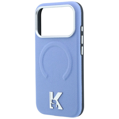 MagSafe-Hülle für Apple iPhone 18 Pro / 17 Pro, Karl Lagerfeld, Grained Embossed Ring, Blau