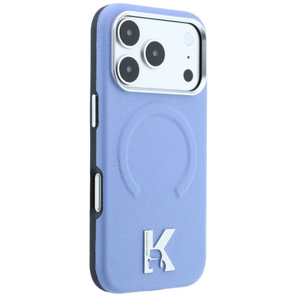 MagSafe-Hülle für Apple iPhone 18 Pro / 17 Pro, Karl Lagerfeld, Grained Embossed Ring, Blau