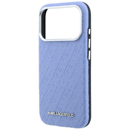 MagSafe-Hülle für Apple iPhone 18 Pro / 17 Pro, Karl Lagerfeld, geprägtes Metall-Logo, Blau