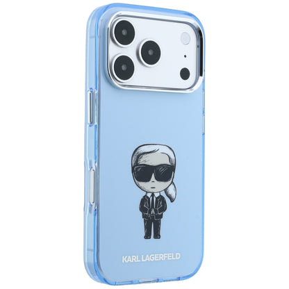MagSafe-Hülle für Apple iPhone 18 Pro / 17 Pro, Karl Lagerfeld, HC IML Ikonik Sketch Print, Blau