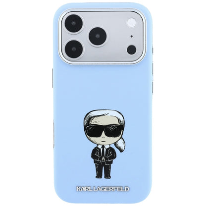 MagSafe-Hülle für Apple iPhone 18 Pro / 17 Pro, Karl Lagerfeld, Ikonik Sketch, Blau