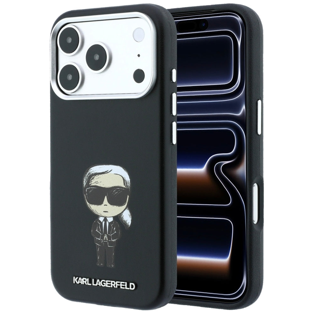MagSafe-Hülle für Apple iPhone 18 Pro / 17 Pro, Karl Lagerfeld, Ikonik Sketch, Schwarz