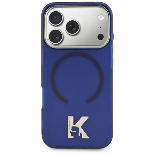 MagSafe-Hülle für Apple iPhone 18 Pro / 17 Pro, Karl Lagerfeld, IML Karl Head Logo, Blau