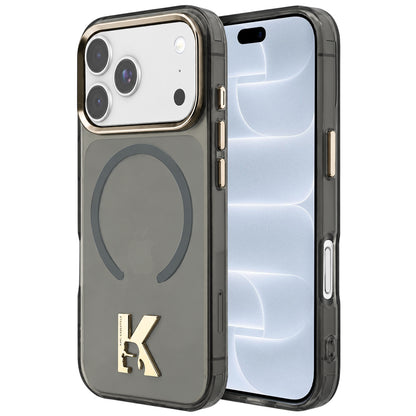 MagSafe-Hülle für Apple iPhone 18 Pro / 17 Pro, Karl Lagerfeld, IML Karl Head Logo, Schwarz