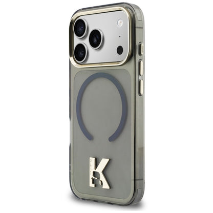 MagSafe-Hülle für Apple iPhone 18 Pro / 17 Pro, Karl Lagerfeld, IML Karl Head Logo, Schwarz