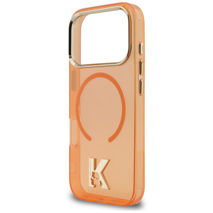 MagSafe-Hülle für Apple iPhone 18 Pro / 17 Pro, Karl Lagerfeld, IML Karl Head Logo, Orange