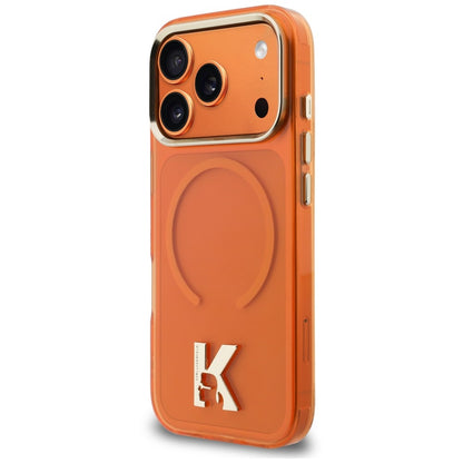 MagSafe-Hülle für Apple iPhone 18 Pro / 17 Pro, Karl Lagerfeld, IML Karl Head Logo, Orange