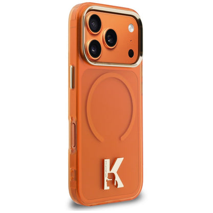 MagSafe-Hülle für Apple iPhone 18 Pro / 17 Pro, Karl Lagerfeld, IML Karl Head Logo, Orange
