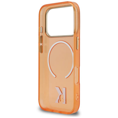 MagSafe-Hülle für Apple iPhone 18 Pro / 17 Pro, Karl Lagerfeld, IML Karl Head Logo, Orange