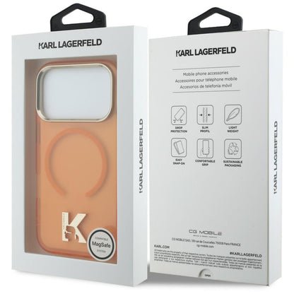 MagSafe-Hülle für Apple iPhone 18 Pro / 17 Pro, Karl Lagerfeld, IML Karl Head Logo, Orange