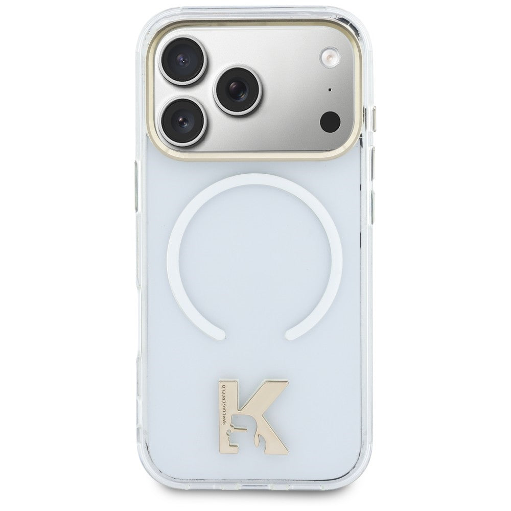 MagSafe-Hülle für Apple iPhone 18 Pro / 17 Pro, Karl Lagerfeld, IML Karl Head Logo, transparent