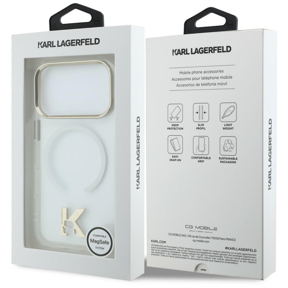 MagSafe-Hülle für Apple iPhone 18 Pro / 17 Pro, Karl Lagerfeld, IML Karl Head Logo, transparent