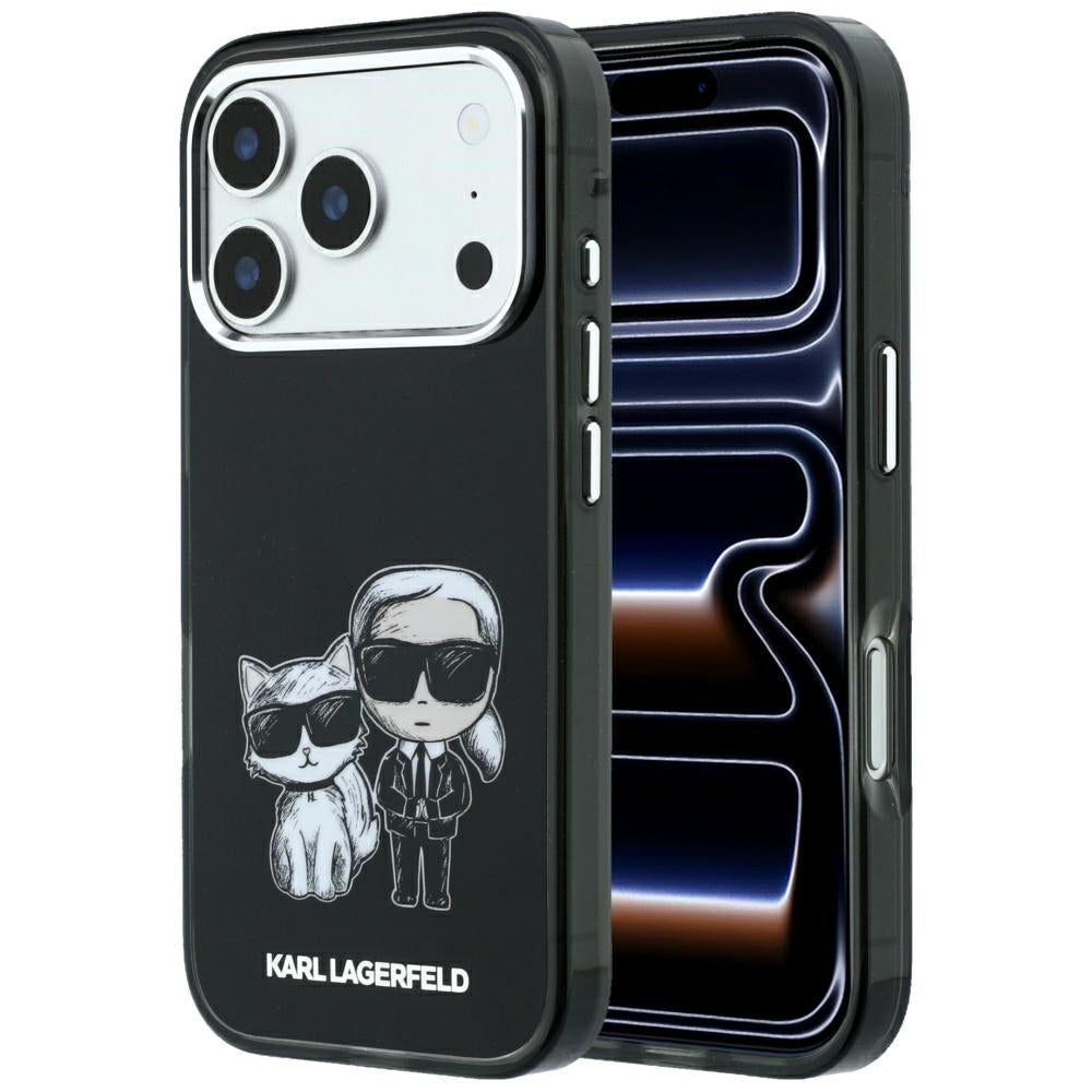 MagSafe-Hülle für Apple iPhone 18 Pro / 17 Pro, Karl Lagerfeld, KC Bodies Sketch, Schwarz