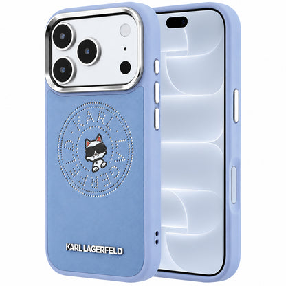 MagSafe Case for Apple iPhone 18 Pro / 17 Pro, Karl Lagerfeld, Point and Choupette Sketch, Blue