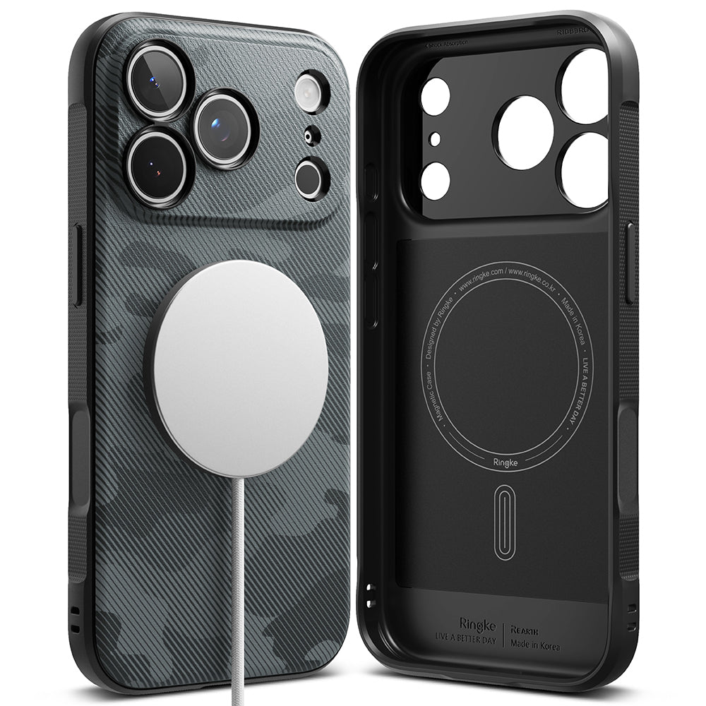 MagSafe-Hülle für Apple iPhone 18 Pro / 17 Pro, Ringke, Onyx, Tarnmuster