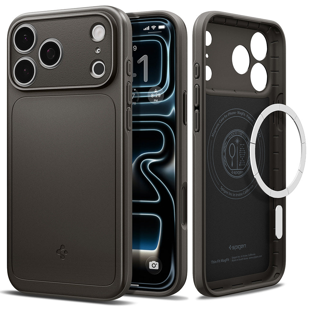 MagSafe Case for Apple iPhone 18 Pro / 17 Pro, Spigen, Thin Fit, Gray ACS12146