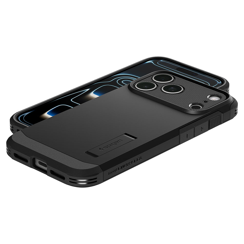 MagSafe-Hülle für Apple iPhone 18 Pro / 17 Pro, Spigen, Tough Armor T, Schwarz ACS12173