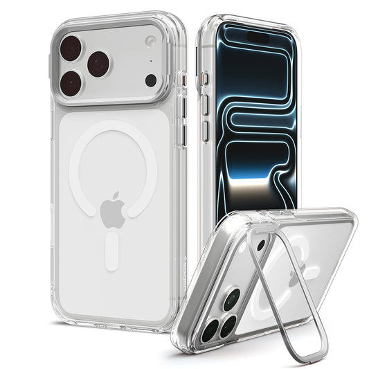 MagSafe-Hülle für Apple iPhone 18 Pro / 17 Pro, Spigen, Ultra Hybrid Optik S, Silber Transparent ACS11921