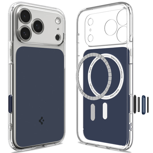 MagSafe-Hülle für Apple iPhone 18 Pro / 17 Pro, Spigen, Ultra Hybrid T, Mattblau ACS12172