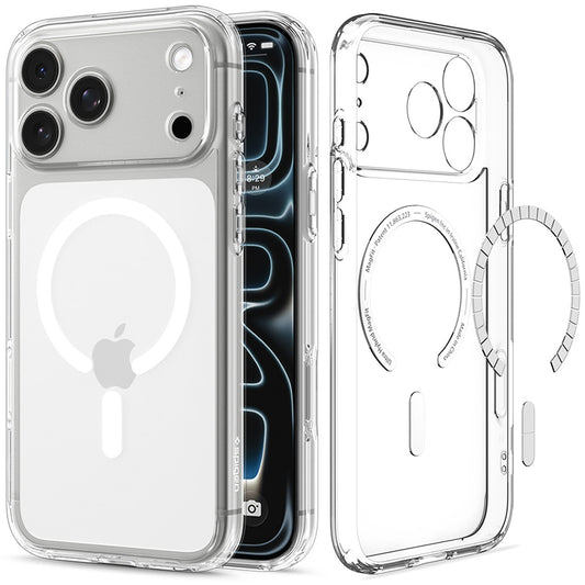 MagSafe-Hülle für Apple iPhone 18 Pro / 17 Pro, Spigen, Ultra Hybrid, Transparent Weiß ACS12155