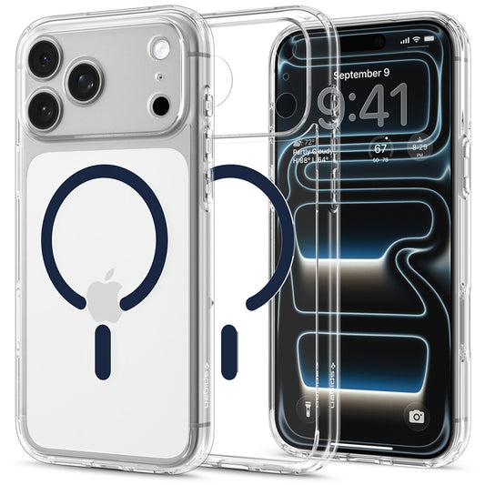 MagSafe Case for Apple iPhone 18 Pro / 17 Pro, Spigen, Ultra Hybrid, Navy Transparent ACS12158