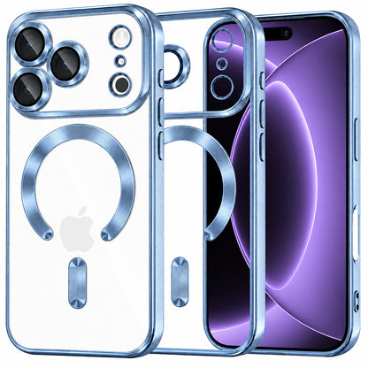 MagSafe-Hülle für Apple iPhone 18 Pro / 17 Pro, Techsuit, Luxury Crystal, Blau