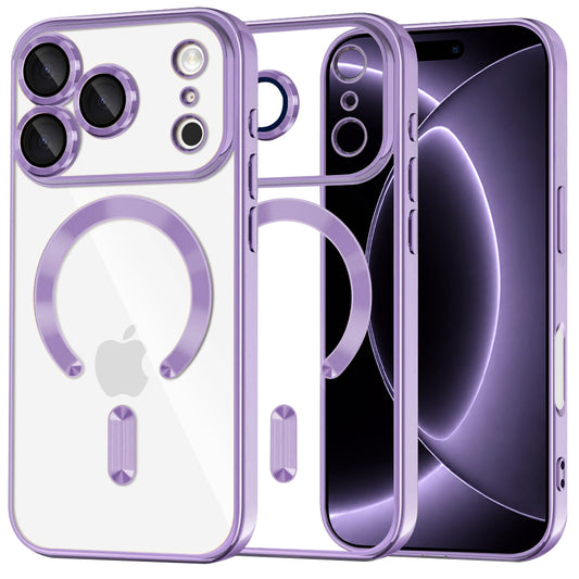 MagSafe-Hülle für Apple iPhone 18 Pro / 17 Pro, Techsuit, Luxury Crystal, Hellviolett
