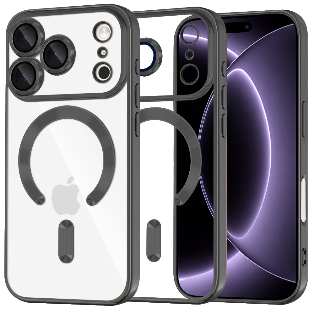 MagSafe Case for Apple iPhone 18 Pro / 17 Pro, Techsuit, Luxury Crystal, Black